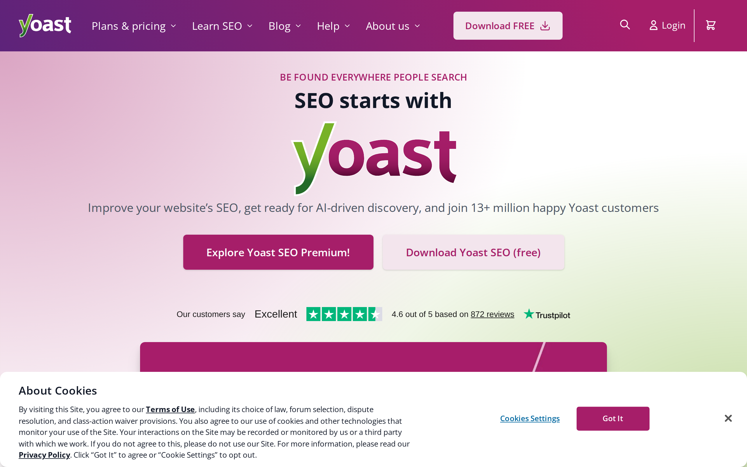 Screenshot of yoast.com